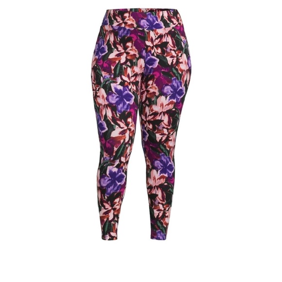Terra & Sky Floral Leggings - Purple, Pink, Black - Picture 4 of 5